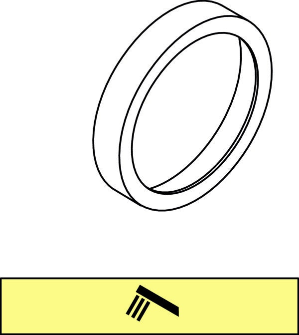 IDEAL STANDARD Dekorring Dea mit Symbol Handbrause Armaturenmodule Chrom
