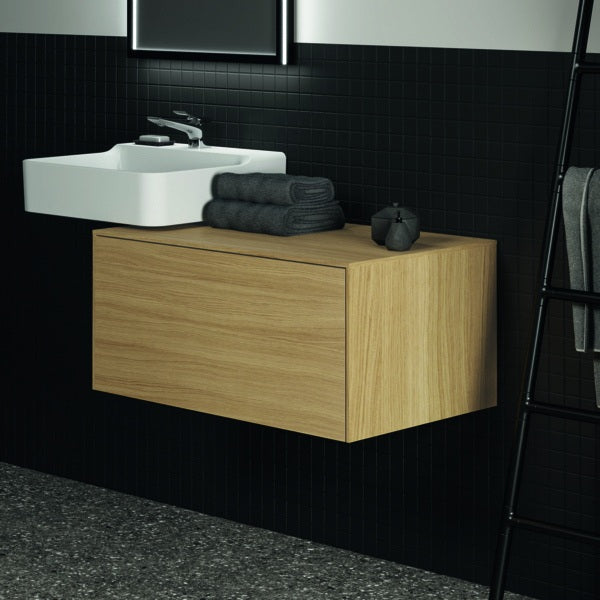 Ideal Standard Conca Waschtischunterschrank 802 mm, 1 Auszug, Push-Open & Softclose, Weiß Matt