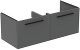 Ideal Standard i.life B Möbel-Set 160 cm – 2 Auszüge, 1 offenes Fach, Gr. Schwarz, Weiß matt