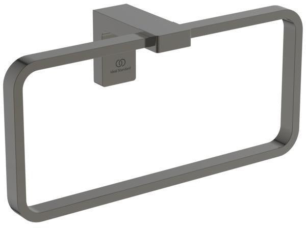 Ideal Standard Handtuchring Conca Cube eckig Brushed Gold – Messing, verdeckte Befestigung