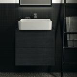 Ideal Standard Waschtischplatte Conca aus Keramik 602x373x6 mm in Marmor Noir Desir