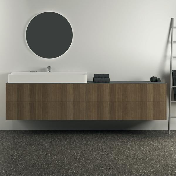 Ideal Standard Waschtischplatte Conca aus Keramik 2385x505x6mm Marmor Calacatta
