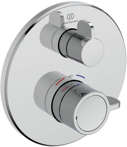 Ideal Standard Ceraplus Safe Brausethermostat Unterputz mit Rosette d:163 mm Chrom – Sicherheit & Komfort