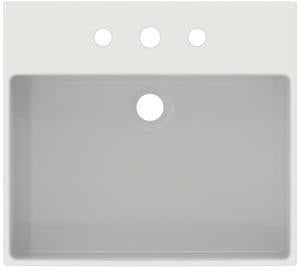 Ideal Standard Extra Aufsatzwaschtisch 500x450x150mm, 3 Hahnlöcher, mit Überlauf, Weiß