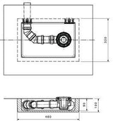 Ideal Standard Ultra Flat S Ablaufbox groß DN50 460x320x100mm rechts oder links verwendbar