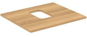 IDEAL STANDARD i.life B Waschtischplatte 602x507x18 mm Carbongrau matt – mittiger Ausschnitt