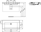 Ideal Standard Extra Möbelwaschtisch 1010x510x150 mm Weiß – ohne Hahnloch, mit Überlauf