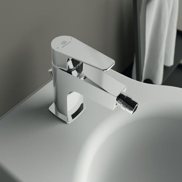 Ideal Standard Cerafine D Bidetarmatur Chrom 125 mm mit Ablaufgarnitur