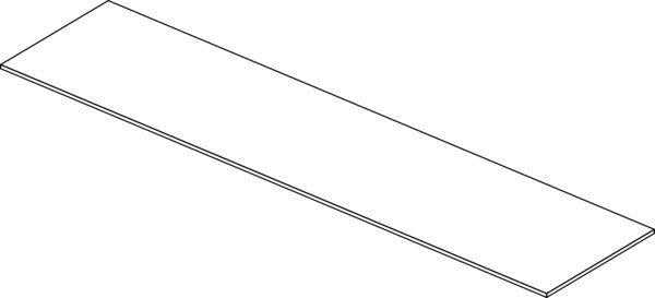 Ideal Standard Conca WT-Platte ohne Ausschnitt 1587x373mm Weiß – Passgenaue Waschtischplatte