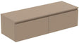 Ideal Standard Finesse Waschtischunterschrank 1402 mm mit 2 Softclose-Auszügen in Greige matt