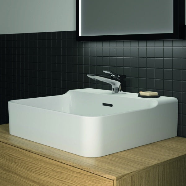 Ideal Standard Conca Aufsatzwaschtisch 500x450x165 mm Weiß 1 Hahnloch mit Überlauf