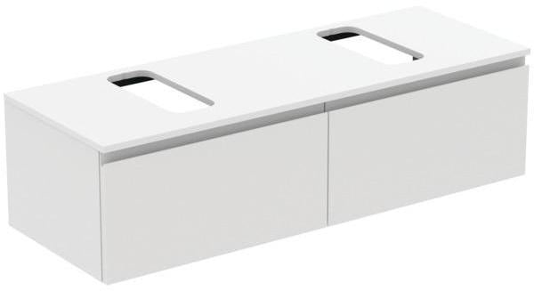 Ideal Standard Finesse Waschtischunterschrank 1402 mm, 2 Auszüge, Greige matt, wandhängend