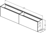 Ideal Standard WT-Unterschrank Conca, 2 Auszüge, Weiß, 2385x373x540mm, ohne Platte