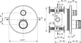 Ideal Standard Brausethermostat UP Ceratherm Navigo 1 Verbraucher Rund Chrom – Unterputz-Thermostat mit Easy-Box