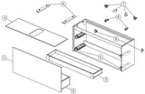 Ideal Standard Conca WT-Unterschrank 1200 mm, 1 Auszug, Eiche geflammt, Push-Open, wandhängend