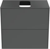 Ideal Standard Conca WT-Unterschrank 602 mm, 2 Auszüge, Push-Open & Softclose, Anthrazit