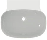 IDEAL STANDARD Aufsatzwaschtisch Linda-X 600x500x135mm geschliffen Weiß ohne Hahnloch mit Überlauf