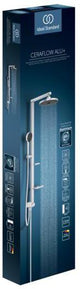 Ideal Standard Duschsystem Ceratwist Alu+ mit 2 Ablagen, Kopf- und Handbrause, Aluminium