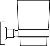Ideal Standard IOM Zahnputzbecher aus satiniertem Glas mit Chrom-Halterung, wandhängend