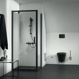 Ideal Standard IOM Bürstengarnitur aus Glas wandhängend in Chrom – mattglasierter Einsatz, verdeckte Befestigung