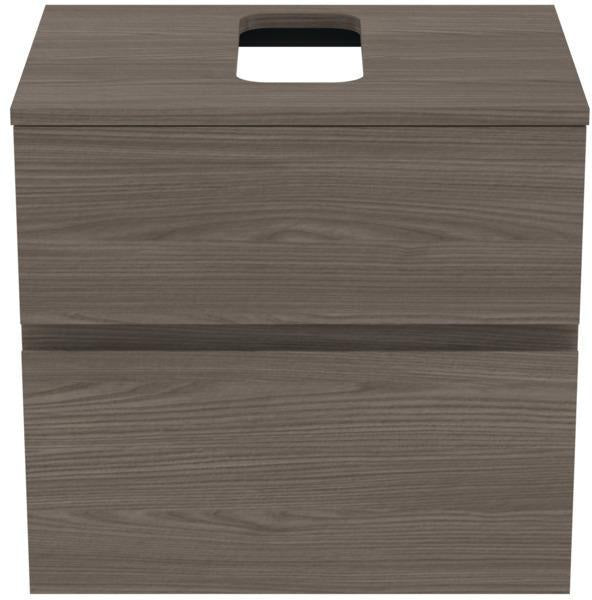 Ideal Standard Finesse Waschtischunterschrank 602 mm, 2 Auszüge, Greige matt, wandhängend