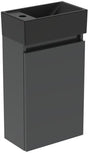 Ideal Standard Eurovit+ Möbelpaket – Handwaschbecken 37 cm & Unterschrank 36 cm mit Tür, Hochglanz grau