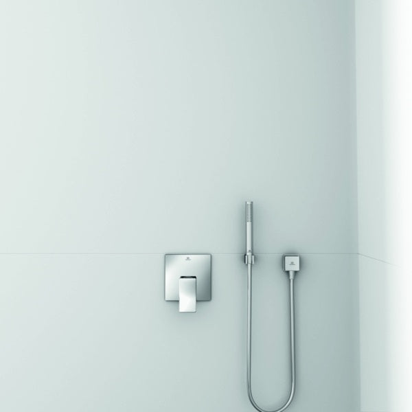 Ideal Standard Idealrain Atelier Brausehalter, eckige Rosette, Brushed Gold, Messing
