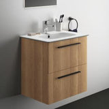 Ideal Standard i.life A Waschtisch-Set 60 cm mit Unterschrank, weiß matt, schwarzer Griff