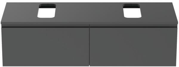 Ideal Standard Finesse Waschtischunterschrank 1402 mm, 2 Auszüge, Greige matt, wandhängend