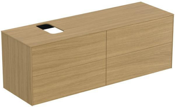Ideal Standard Conca Waschtischunterschrank 1587 mm, 4 Auszüge, Anthrazit, Push-Open