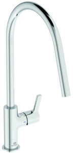 IDEAL STANDARD Gusto Küchenarmatur mit 238 mm Ausladung in Silver Storm – Einhebel-Spültischarmatur