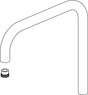 Ideal Standard IS Rohr Auslauf 230 mm komplett Chrom – Ersatz-Auslauf für Armaturen