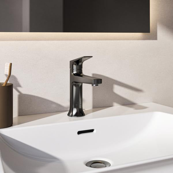 Ideal Standard La Dolce Vita Waschtischarmatur mit Ablaufgarnitur, Chrom, Heißwasser-Sparfunktion