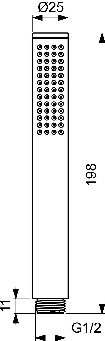 Ideal Standard Idealrain Dusch-Bundle mit Kopfbrause und Stabhandbrause in Chrom