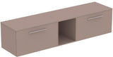 Ideal Standard i.life B Möbel-Set 200 cm mit 2 Auszügen und offenem Fach in Chrom Weiß matt