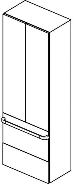 Ideal Standard Front Tonic II für obere Schublade 600 mm, hellgrau lackiert – RV084FA