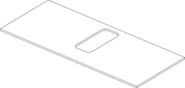 Ideal Standard Adapto Deckplatte 600 mm Pinie hell Dekor für Waschtischunterschrank