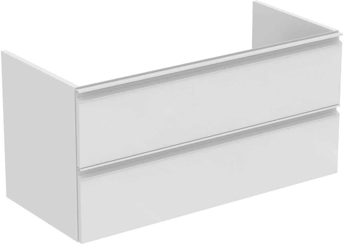 IDEAL STANDARD Waschtisch/Möbel-Paket CONNECT E mit Waschtisch 1000 mm in Weiß/Walnuss Dunkel