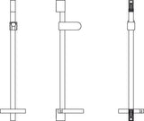 Ideal Standard Brausestange Senses 90 600 mm Chrom – Duschstange mit runder Form