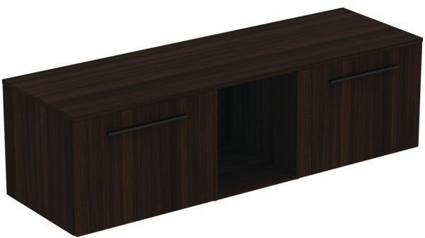 Ideal Standard i.life B Möbel-Set 160 cm – 2 Auszüge, 1 offenes Fach, Gr. Schwarz Weiß matt