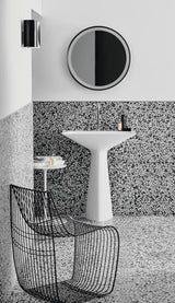 Ideal Standard Säulenwaschtisch Tipo-Z 740x470x900 mm Schwarz mit 3 Hahnlöchern und Überlauf