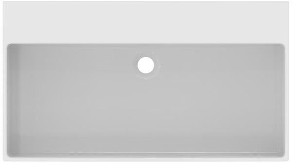 Ideal Standard Extra Aufsatzwaschtisch 815 mm, geschliffen weiß, ohne Hahnloch, mit Überlauf