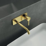 IDEAL STANDARD Joy Wand-Waschtischarmatur 180 mm Brushed Gold eckige Rosette