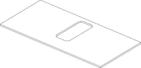 Ideal Standard Adapto Deckplatte 600 mm Pinie hell Dekor für Waschtischunterschrank