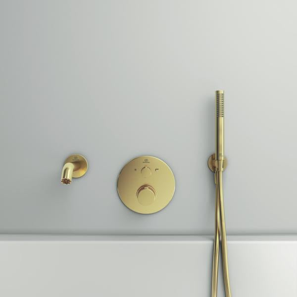 IDEAL STANDARD Idealrain Atelier Wandhalter für Handbrause & Brauseschlauch G1/2 Brushed Gold