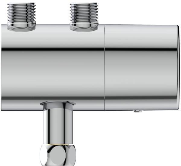 IDEAL STANDARD Eckventilthermostat Ceraplus, Chrom – Thermostatische Wand-Armatur mit Filter
