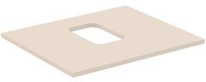 IDEAL STANDARD i.life B Waschtischplatte 602x507x18 mm Carbongrau matt – mittiger Ausschnitt