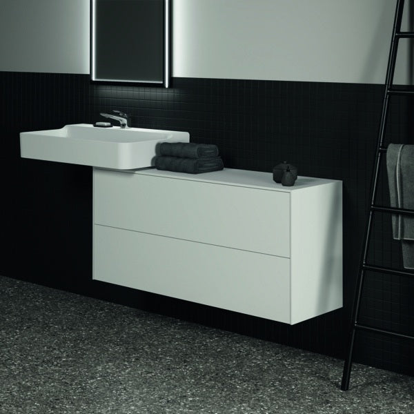 Ideal Standard WT-Unterschrank Conca, 2 Auszüge, ohne Ausschnitt, 1202x373x550 mm, Weiß