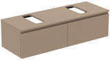 Ideal Standard Finesse Waschtischunterschrank 1402 mm, 2 Auszüge, Greige matt, wandhängend