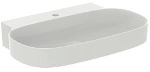 Ideal Standard Aufsatzwaschtisch Linda-X 750x500x135mm geschliffen Weiß 1 Hahnloch ohne Überlauf